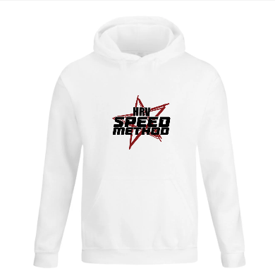 HRVfit Speed Method Hoodie — BMX trackside hoodie back view