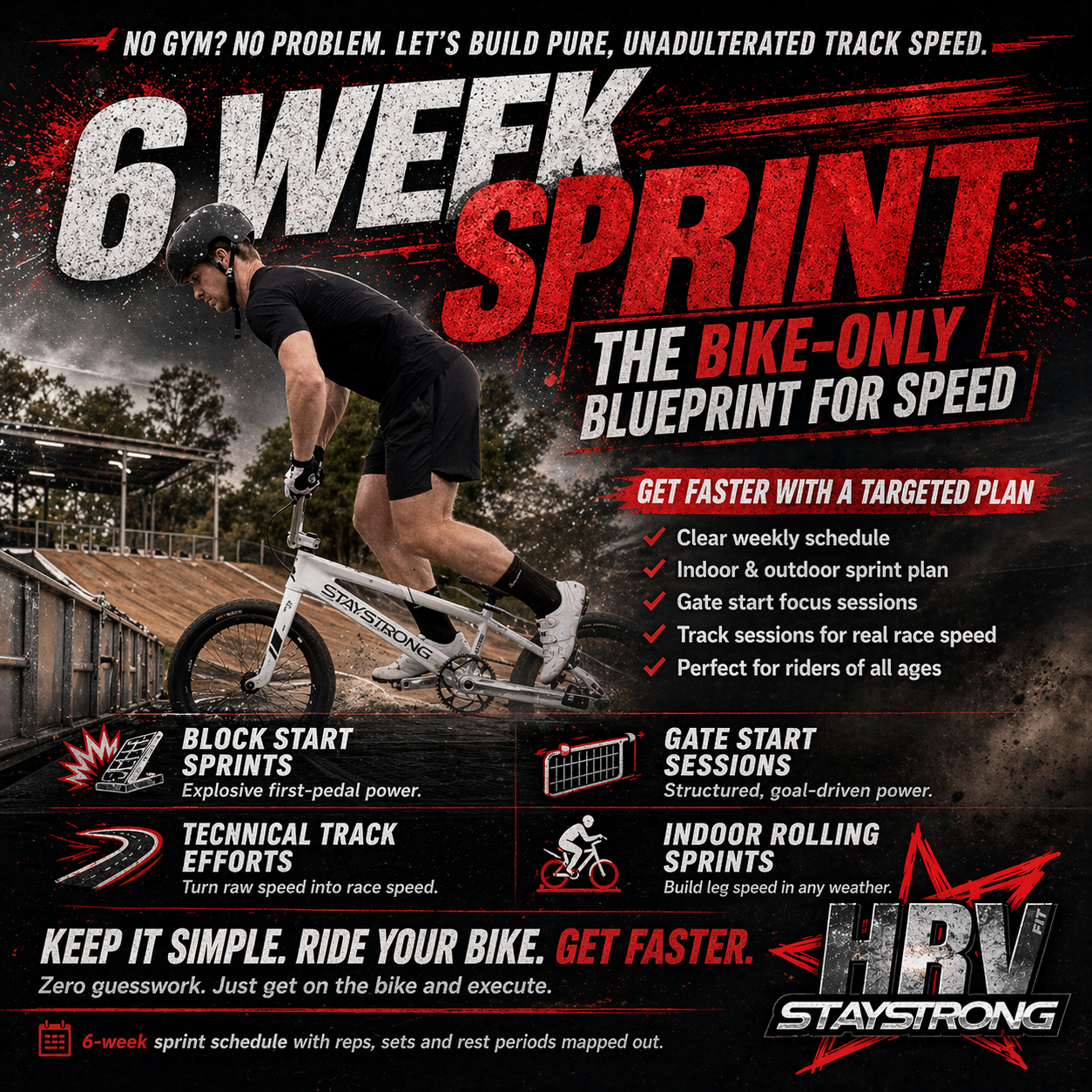 6 Week BMX Sprint Program | No Gym Required | HRVfit – HRVfit