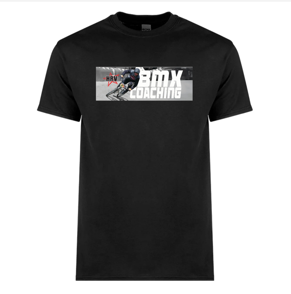 HRVfit BMX coaching t-shirt in black — HRVfit training apparel